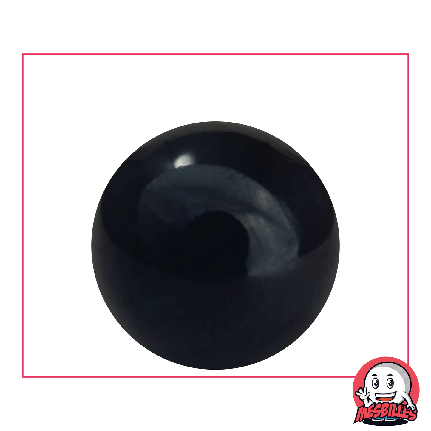 1 Black Pearl Boulard aus Glas 35 mm