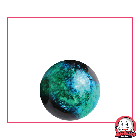 Bille Art Machu Picchu Turquoise 22 mm cerclée d'un très large ruban métalisé aux nuances bleu