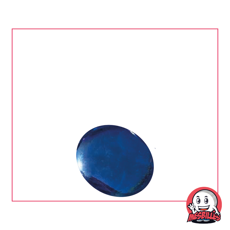 1 Flat Marble 18 mm Iridescent Midnight Blue