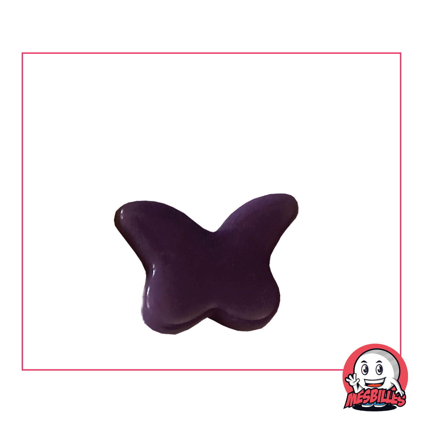 1 Bille Papillon Violet Perle extra plat