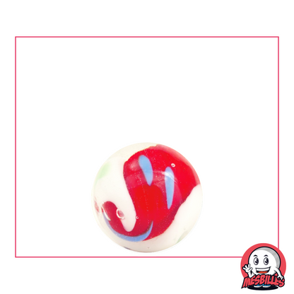 Bille d'Art Yin-Yang Blanc et Rouge, bille de 16 mm