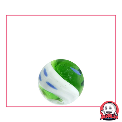 Bille d'Art Yin-Yang Vert et Blanc, bille de 16 mm