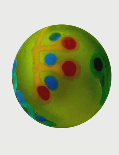 1 Green Frosted Pinata Art Marble 16 mm