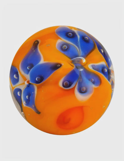 1 Bille Art Couronne Fleurie Orange 16 mm